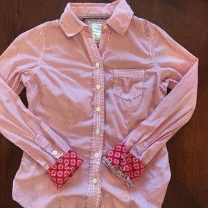 Red and White Striped Top